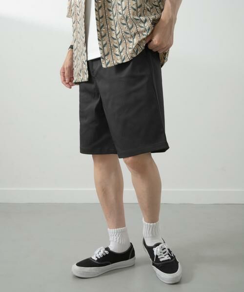 URBAN RESEARCH ITEMS / アーバンリサーチ アイテムズ ショート・ハーフ・半端丈パンツ | マシンウォッシャブルピケイージーショーツ(ブラック)
