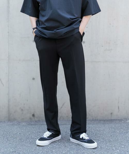 URBAN RESEARCH ITEMS / アーバンリサーチ アイテムズ その他パンツ | 1-tuck スリムフィットスラックス(ブラック)