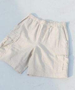 URBAN RESEARCH ITEMS / アーバンリサーチ アイテムズ ショート・ハーフ・半端丈パンツ | 『セットアップ対応』天然素材リネンコットンイージーカーゴショーツ
