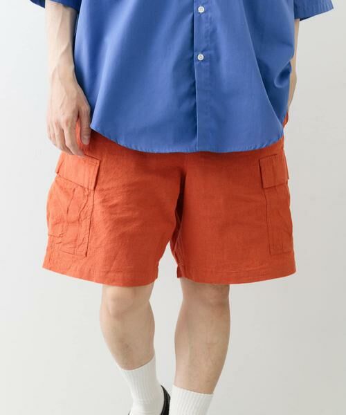 URBAN RESEARCH ITEMS / アーバンリサーチ アイテムズ ショート・ハーフ・半端丈パンツ | 『セットアップ対応』天然素材リネンコットンイージーカーゴショーツ | 詳細1
