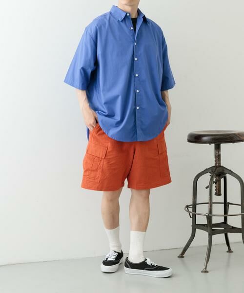 URBAN RESEARCH ITEMS / アーバンリサーチ アイテムズ ショート・ハーフ・半端丈パンツ | 『セットアップ対応』天然素材リネンコットンイージーカーゴショーツ | 詳細6