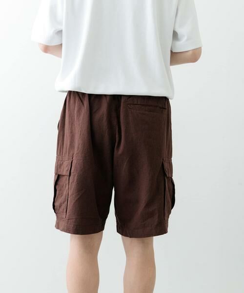 URBAN RESEARCH ITEMS / アーバンリサーチ アイテムズ ショート・ハーフ・半端丈パンツ | 『セットアップ対応』天然素材リネンコットンイージーカーゴショーツ | 詳細22