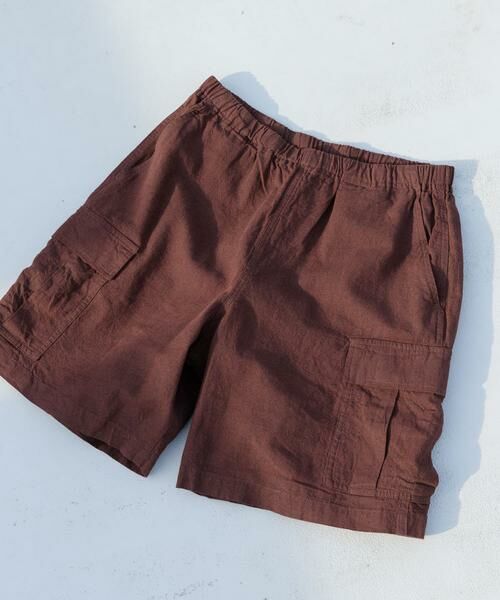 URBAN RESEARCH ITEMS / アーバンリサーチ アイテムズ ショート・ハーフ・半端丈パンツ | 『セットアップ対応』天然素材リネンコットンイージーカーゴショーツ | 詳細19