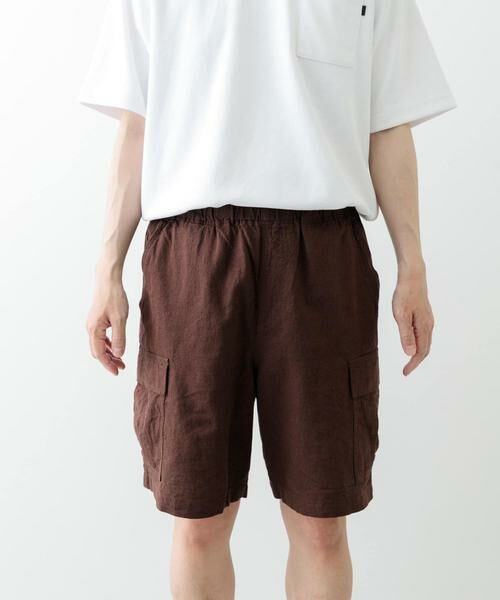 URBAN RESEARCH ITEMS / アーバンリサーチ アイテムズ ショート・ハーフ・半端丈パンツ | 『セットアップ対応』天然素材リネンコットンイージーカーゴショーツ | 詳細20