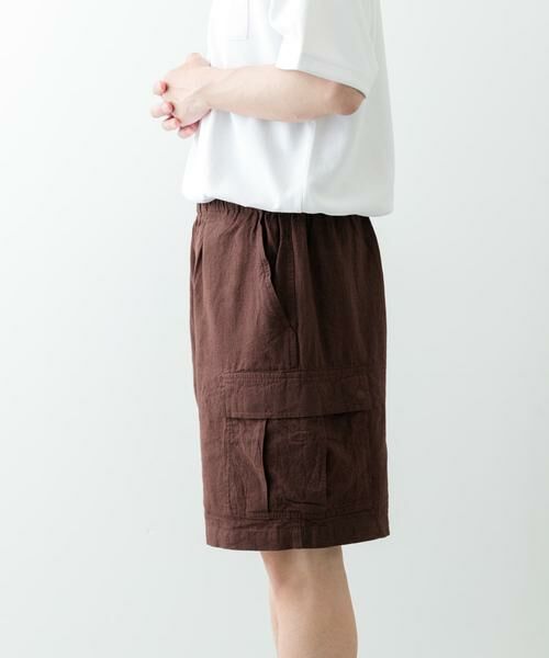 URBAN RESEARCH ITEMS / アーバンリサーチ アイテムズ ショート・ハーフ・半端丈パンツ | 『セットアップ対応』天然素材リネンコットンイージーカーゴショーツ | 詳細21
