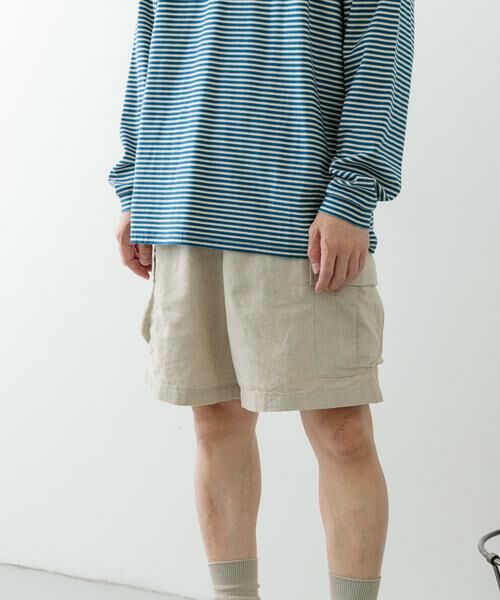 URBAN RESEARCH ITEMS / アーバンリサーチ アイテムズ ショート・ハーフ・半端丈パンツ | 『セットアップ対応』天然素材リネンコットンイージーカーゴショーツ | 詳細26