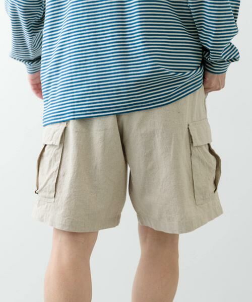 URBAN RESEARCH ITEMS / アーバンリサーチ アイテムズ ショート・ハーフ・半端丈パンツ | 『セットアップ対応』天然素材リネンコットンイージーカーゴショーツ | 詳細27
