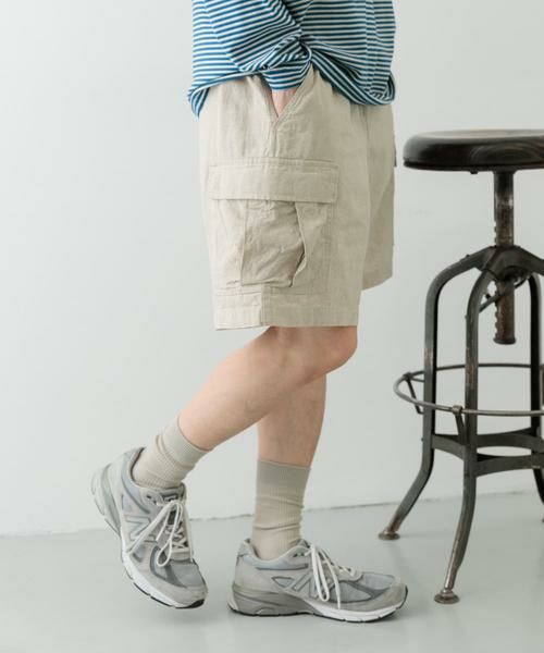 URBAN RESEARCH ITEMS / アーバンリサーチ アイテムズ ショート・ハーフ・半端丈パンツ | 『セットアップ対応』天然素材リネンコットンイージーカーゴショーツ | 詳細28
