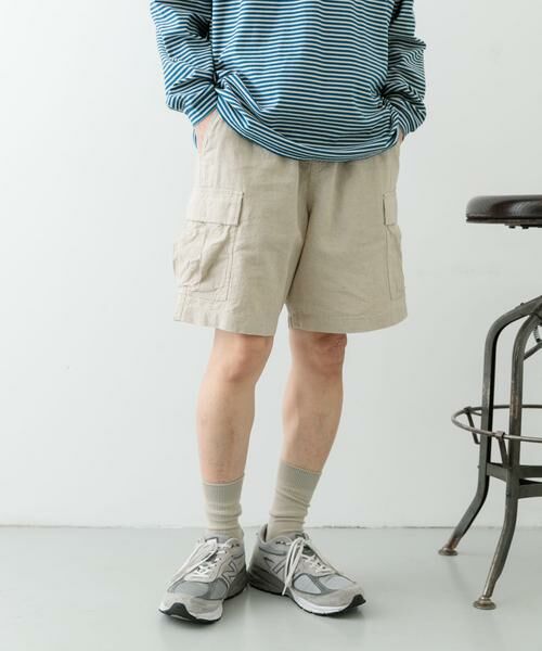 URBAN RESEARCH ITEMS / アーバンリサーチ アイテムズ ショート・ハーフ・半端丈パンツ | 『セットアップ対応』天然素材リネンコットンイージーカーゴショーツ | 詳細29