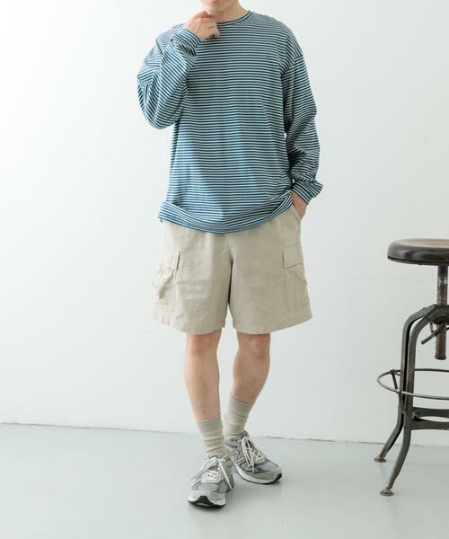 URBAN RESEARCH ITEMS / アーバンリサーチ アイテムズ ショート・ハーフ・半端丈パンツ | 『セットアップ対応』天然素材リネンコットンイージーカーゴショーツ | 詳細30