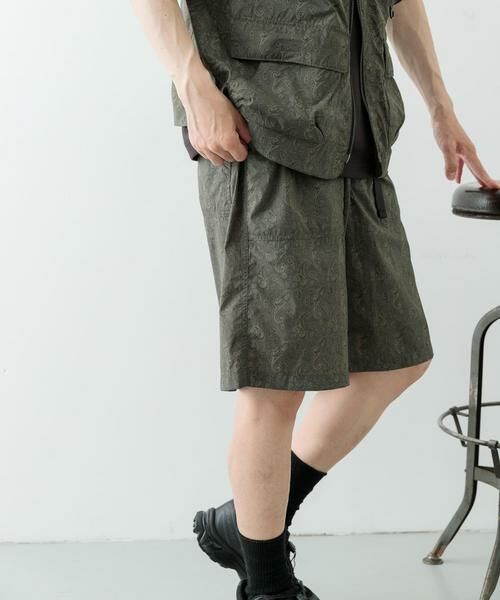 URBAN RESEARCH ITEMS/アーバンリサーチ アイテムズ 『セットアップ対応』Nylon Paisley Shorts カーキ M URBAN RESEARCH ITEMS/アーバンリサーチ アイテムズ 『セットアップ対応』Nylon Paisley Shorts カーキ M
