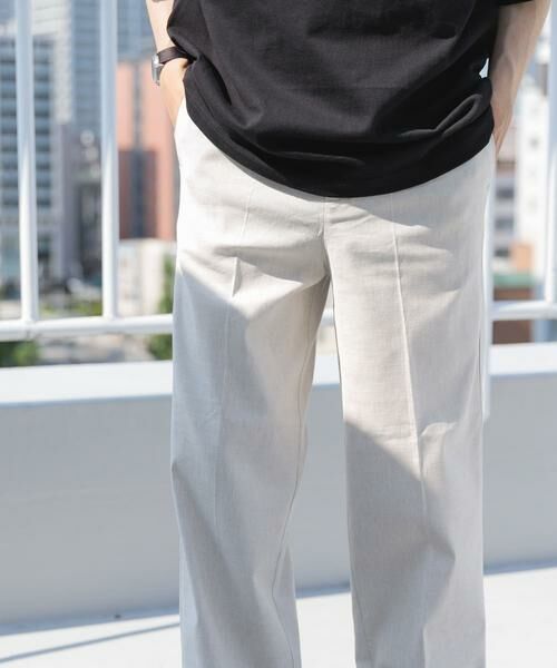 URBAN RESEARCH ITEMS/アーバンリサーチ アイテムズ 『セットアップ対応』Linen Blend Trousers アイボリー L