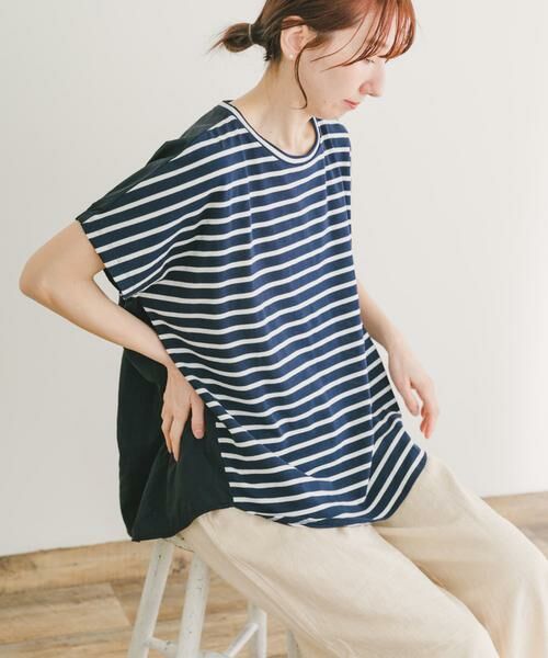 URBAN RESEARCH ITEMS / アーバンリサーチ アイテムズ Tシャツ | ナイロンドッキングフレンチプルオーバー | 詳細9