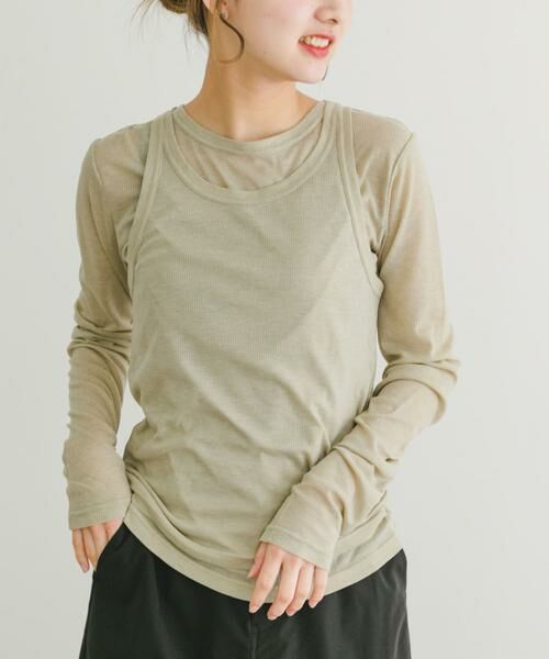 URBAN RESEARCH ITEMS / アーバンリサーチ アイテムズ Tシャツ | シアーリブタンクセットTシャツ | 詳細1