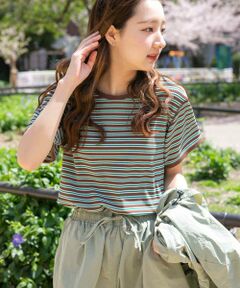 URBAN RESEARCH ITEMS / アーバンリサーチ アイテムズ Tシャツ | ハニカムワッフルボーダーTシャツ