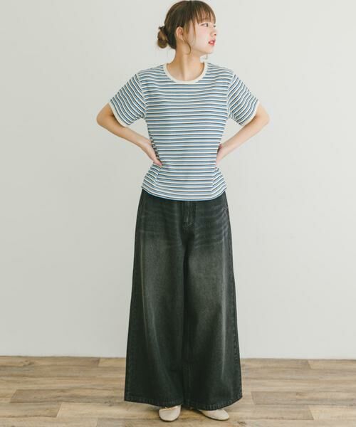 URBAN RESEARCH ITEMS / アーバンリサーチ アイテムズ Tシャツ | ハニカムワッフルボーダーTシャツ | 詳細13