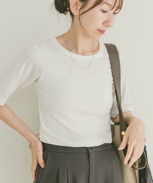 URBAN RESEARCH ITEMS / アーバンリサーチ アイテムズ Tシャツ | 5ブソデリブTシャツ | 詳細1