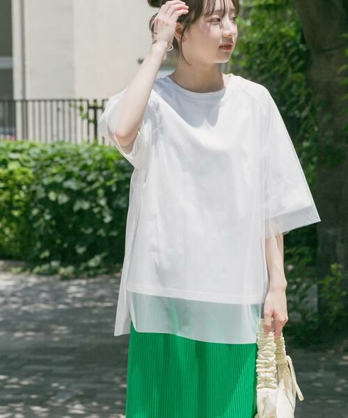 URBAN RESEARCH ITEMS / アーバンリサーチ アイテムズ Tシャツ | チュールレイヤードハンソデTシャツ | 詳細3