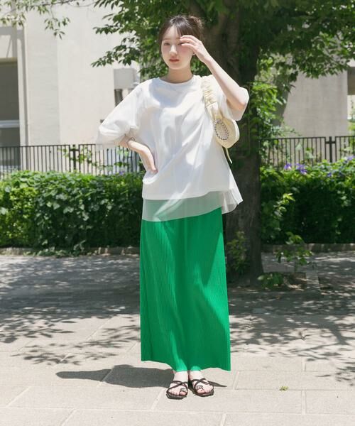 URBAN RESEARCH ITEMS / アーバンリサーチ アイテムズ Tシャツ | チュールレイヤードハンソデTシャツ | 詳細5