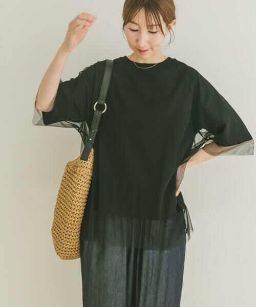 URBAN RESEARCH ITEMS / アーバンリサーチ アイテムズ Tシャツ | チュールレイヤードハンソデTシャツ | 詳細12