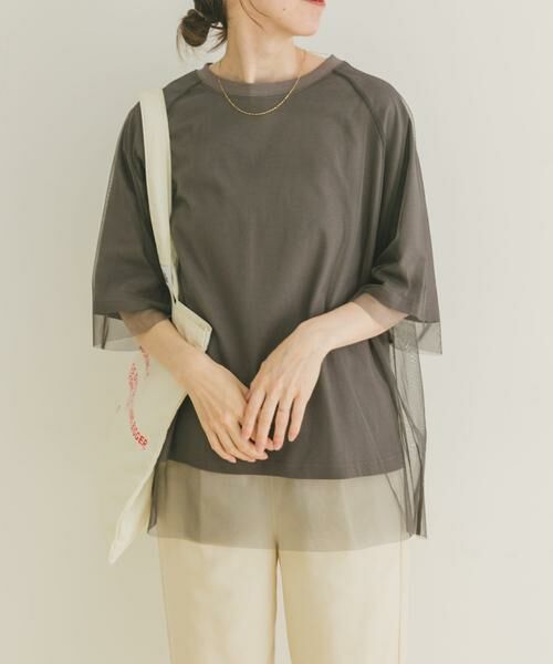 URBAN RESEARCH ITEMS / アーバンリサーチ アイテムズ Tシャツ | チュールレイヤードハンソデTシャツ | 詳細21