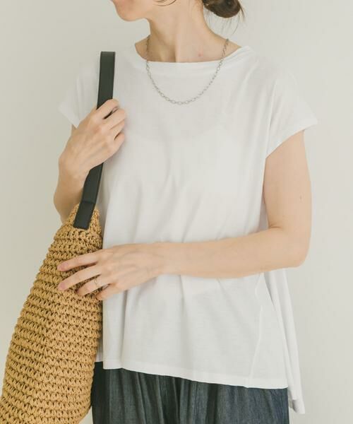 URBAN RESEARCH ITEMS/アーバンリサーチ アイテムズ バックティアードフレンチTシャツ オフホワイト FREE URBAN RESEARCH ITEMS/アーバンリサーチ アイテムズ バックティアードフレンチTシャツ オフホワイト FREE