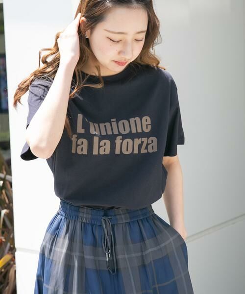URBAN RESEARCH ITEMS/アーバンリサーチ アイテムズ ロゴハンソデTシャツ ブルー系その他 FREE