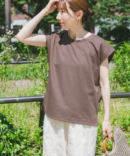 URBAN RESEARCH ITEMS / アーバンリサーチ アイテムズ Tシャツ | バックボタンフレンチTシャツ | 詳細1