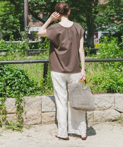 URBAN RESEARCH ITEMS / アーバンリサーチ アイテムズ Tシャツ | バックボタンフレンチTシャツ | 詳細7