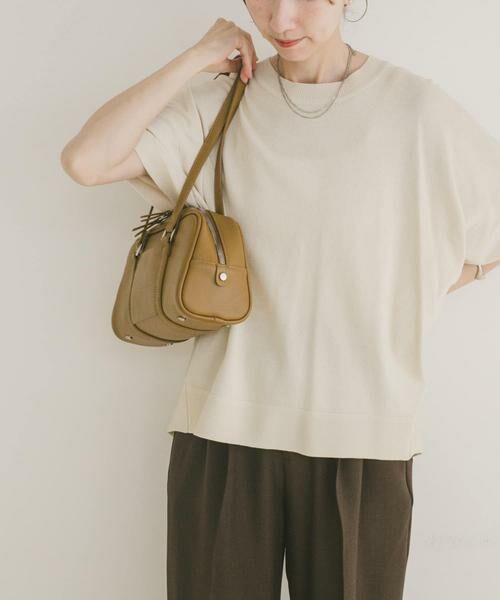 URBAN RESEARCH ITEMS/アーバンリサーチ アイテムズ ニットTシャツ オフホワイト FREE