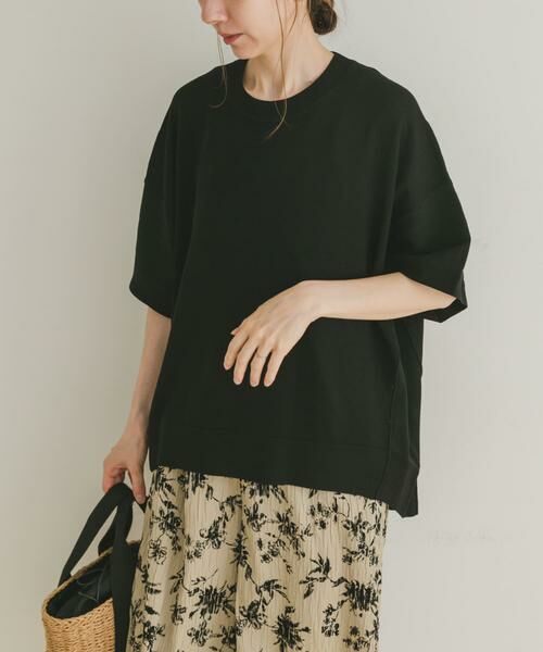 URBAN RESEARCH ITEMS / アーバンリサーチ アイテムズ ニット・セーター | ニットTシャツ(ブラック)