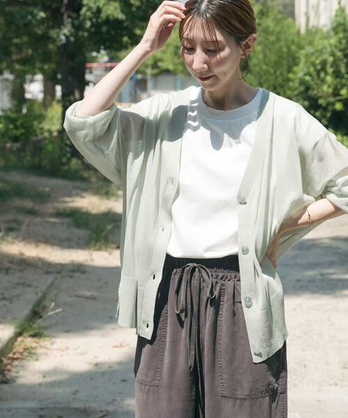 URBAN RESEARCH ITEMS / アーバンリサーチ アイテムズ カーディガン・ボレロ | シアーVネックニットカーディガン | 詳細1