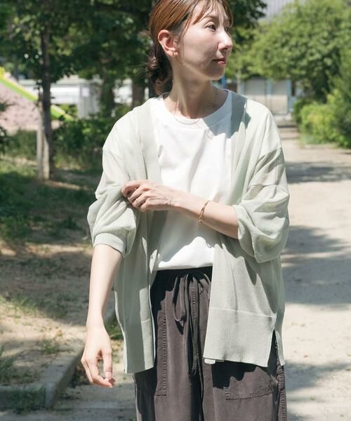 URBAN RESEARCH ITEMS / アーバンリサーチ アイテムズ カーディガン・ボレロ | シアーVネックニットカーディガン | 詳細2