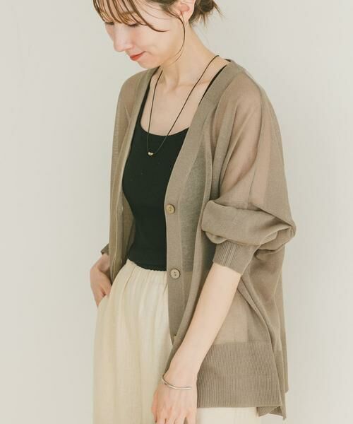 URBAN RESEARCH ITEMS / アーバンリサーチ アイテムズ カーディガン・ボレロ | シアーVネックニットカーディガン | 詳細13