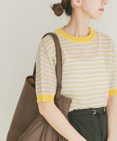 URBAN RESEARCH ITEMS / アーバンリサーチ アイテムズ ニット・セーター | シアーボーダー半袖ニット