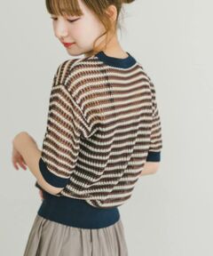 URBAN RESEARCH ITEMS / アーバンリサーチ アイテムズ ニット・セーター | シアーボーダー半袖ニット