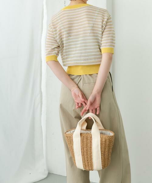 URBAN RESEARCH ITEMS / アーバンリサーチ アイテムズ ニット・セーター | シアーボーダー半袖ニット | 詳細5