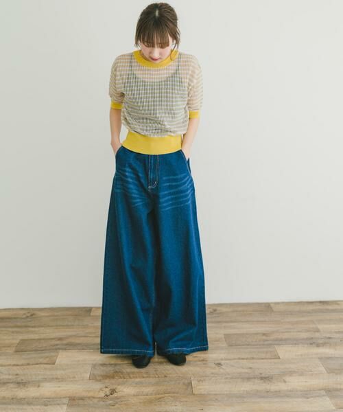 URBAN RESEARCH ITEMS / アーバンリサーチ アイテムズ ニット・セーター | シアーボーダー半袖ニット | 詳細7