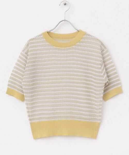 URBAN RESEARCH ITEMS / アーバンリサーチ アイテムズ ニット・セーター | シアーボーダー半袖ニット | 詳細8