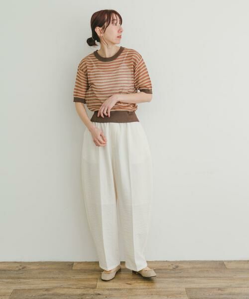 URBAN RESEARCH ITEMS / アーバンリサーチ アイテムズ ニット・セーター | シアーボーダー半袖ニット | 詳細14