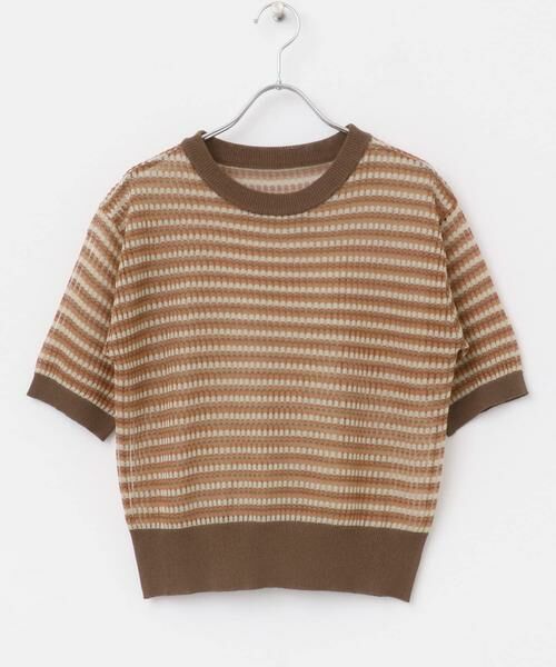 URBAN RESEARCH ITEMS / アーバンリサーチ アイテムズ ニット・セーター | シアーボーダー半袖ニット | 詳細17