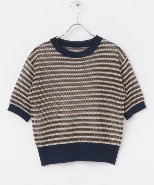 URBAN RESEARCH ITEMS / アーバンリサーチ アイテムズ ニット・セーター | シアーボーダー半袖ニット | 詳細24