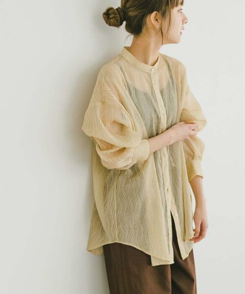URBAN RESEARCH ITEMS / アーバンリサーチ アイテムズ シャツ・ブラウス | シアーヨウリュウバンドカラーシャツ | 詳細5