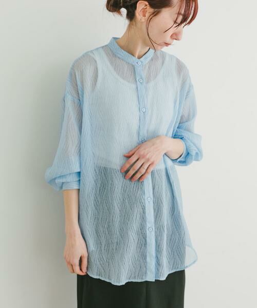 URBAN RESEARCH ITEMS / アーバンリサーチ アイテムズ シャツ・ブラウス | シアーヨウリュウバンドカラーシャツ | 詳細14