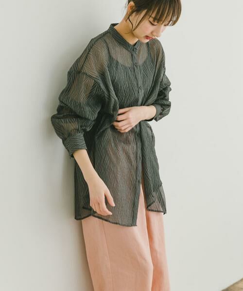 URBAN RESEARCH ITEMS / アーバンリサーチ アイテムズ シャツ・ブラウス | シアーヨウリュウバンドカラーシャツ | 詳細23