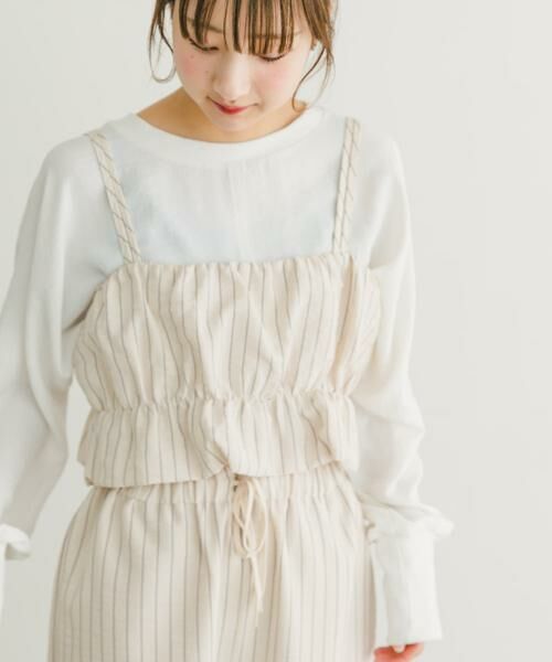 URBAN RESEARCH ITEMS / アーバンリサーチ アイテムズ その他トップス | ストライプシャーリングビスチェ | 詳細13