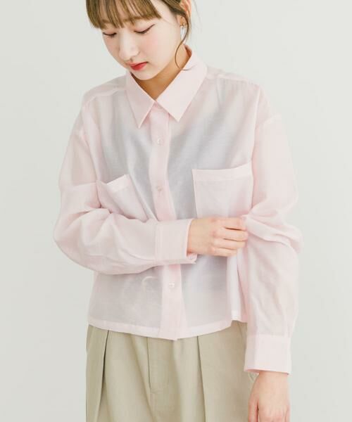 URBAN RESEARCH ITEMS / アーバンリサーチ アイテムズ シャツ・ブラウス | クロップドシアーシャツ | 詳細19
