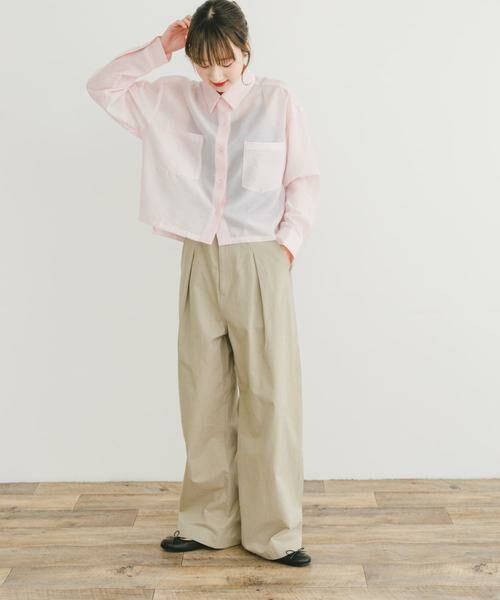 URBAN RESEARCH ITEMS / アーバンリサーチ アイテムズ シャツ・ブラウス | クロップドシアーシャツ | 詳細21