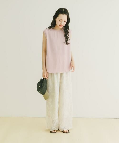 URBAN RESEARCH ITEMS / アーバンリサーチ アイテムズ Tシャツ | ジョーゼットノースリーブトップス | 詳細4