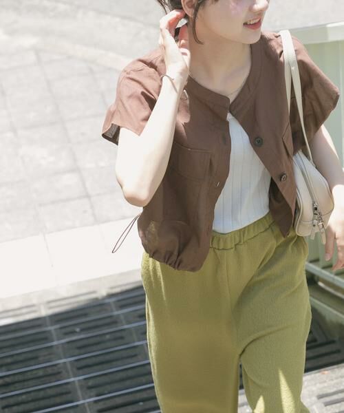 URBAN RESEARCH ITEMS / アーバンリサーチ アイテムズ シャツ・ブラウス | リネンミックスドロストポケットシャツ | 詳細1